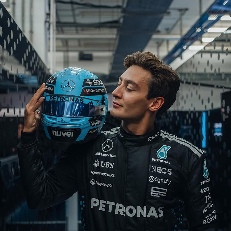 2025 MERCEDES GEORGE RUSSELL F1 RACE SUIT REPLICA